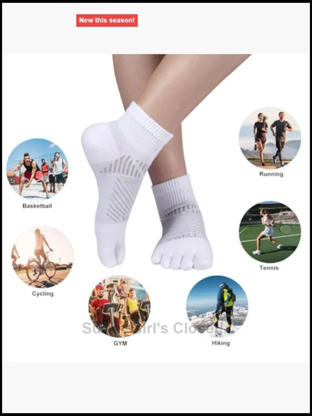COOLMAX Five Finger Toe Socks Quarter Ankle Athletic Running Socks 3 Pairs